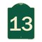 Signmission Sign with Number 13 Heavy-Gauge Aluminum Architectural Sign, 24" x 18", G-1824-22909 A-DES-G-1824-22909 - alternate 1